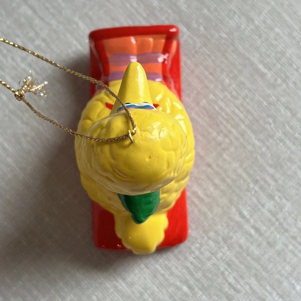 Vtg Big Bird Ornament Muppets Seasame Street‎ Ceramic Christmas 3x3 Jim Henson